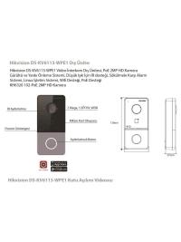 HIKVISION DS-KV6113-WPE1 2MP IR LED WIFI OZELLIKLI TEK ABONE ICIN POE IP CAGRI BUTONU ZİL - 4